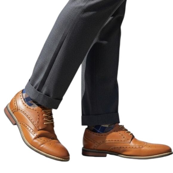 Bruno Marc Prince Shoes Mens Size 9.5 Brown Wingtip Oxford Brogue Dress main image 10